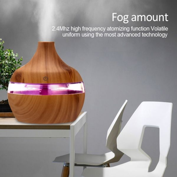 Have Diffuser 300ML USB Air Humidifier Electric Aroma Diffuser Mist Wood Grain Oil ...