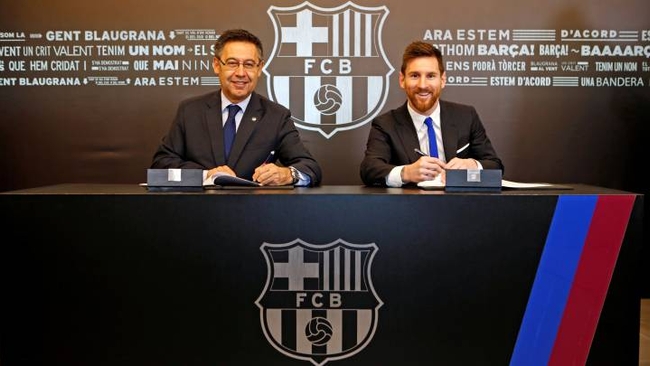 ប្រធានក្លិប Barcelona និង Lionel Messi