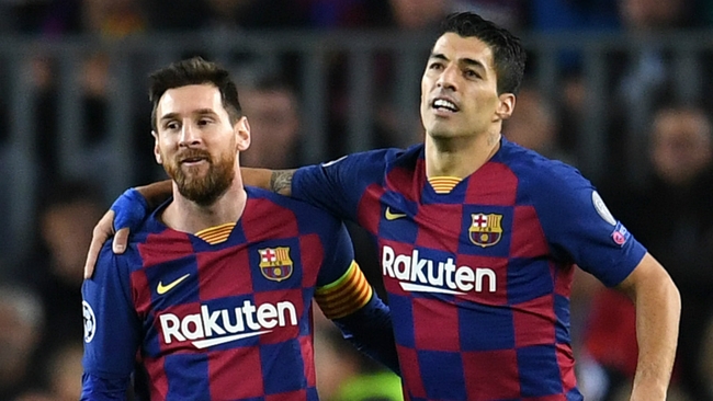 &nbsp; កីឡាករ&nbsp;Lionel Messi &amp; Luis Suarez