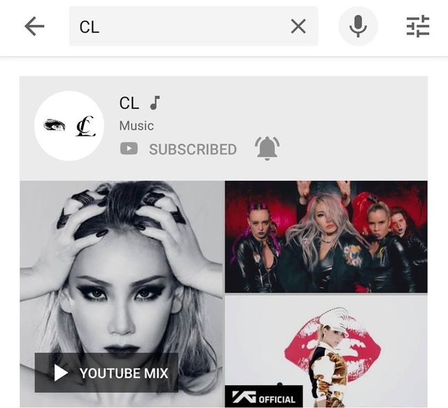 គណនី Youtube របស់ CL កាលពីមិនទាន់លុប